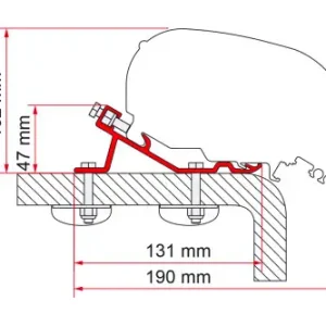 Di Tendenza Adattatore per tendalini Fiamma Standard F65 Eagle 400 per Fiamma F65 eagle