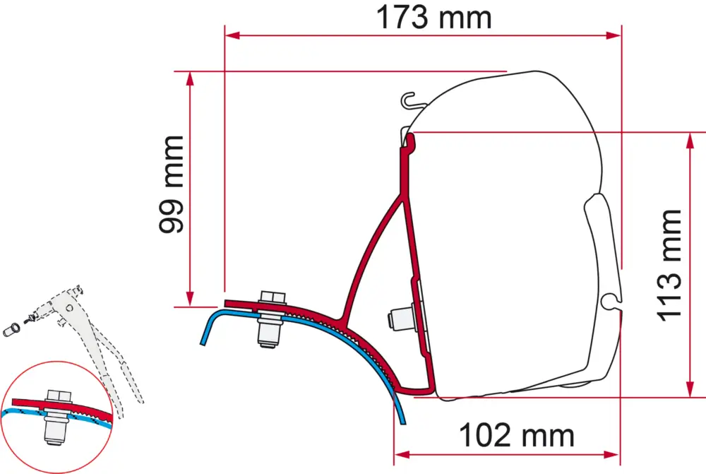 Non Perdere Adattatore per tendalini Fiamma Trafic/Vivaro/Primastar
