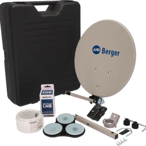 Set completo parabola satellitare portatile Berger Mobile Single-LNB con custodia Offerta Del Giorno