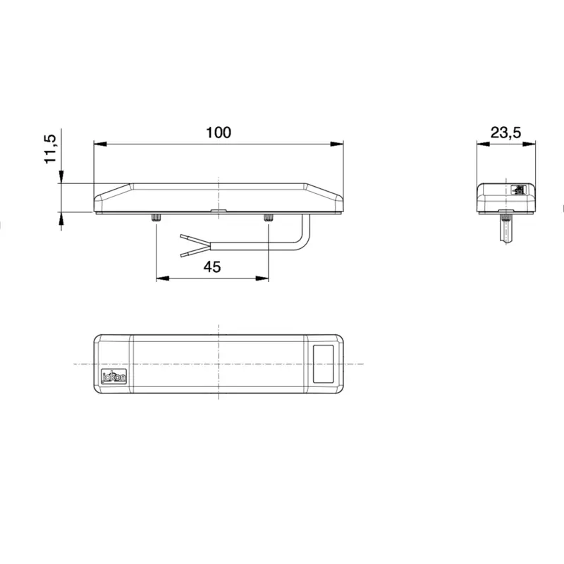 Luce di posizione laterale Jokon SMLR 2019 con catarifrangente 12 V Professionale