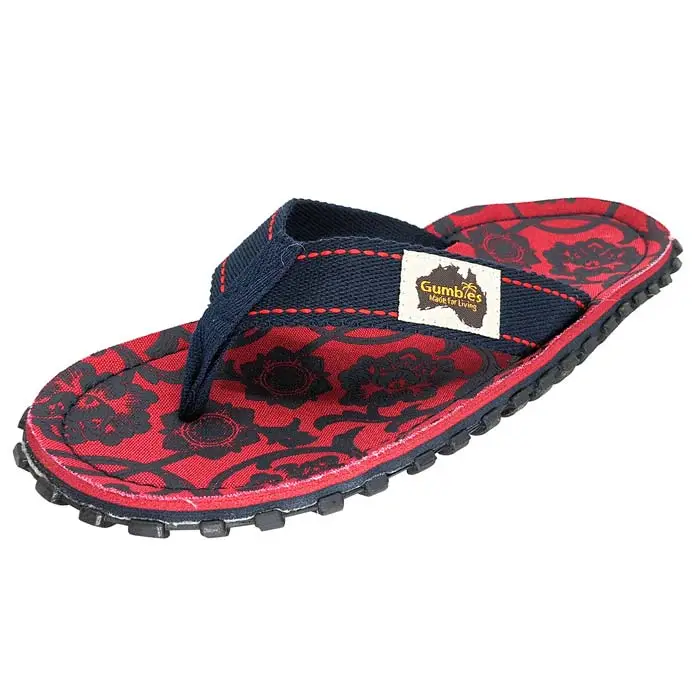 Sandalo da uomo Gumbies Red & Blue Rose Consegna Rapida