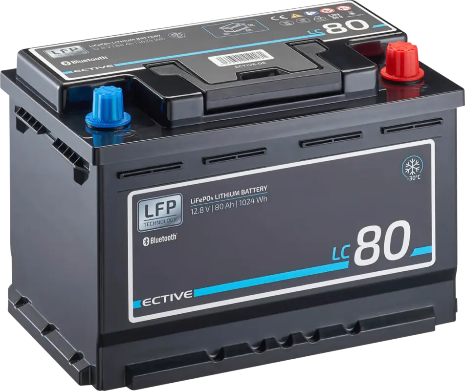 Ultime Pezzi Batteria al litio ECTIVE LC 80 LT 12V LiFePO4 80 Ah