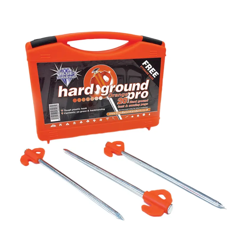 Popolare Picchetti per tenda Blue Diamond Hard Ground Pegs Pro 20 pezzi in acciaio