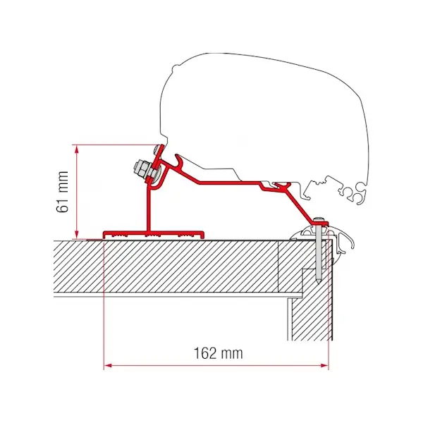 Prezzo Basso Adattatore per tendalini da tetto Fiamma Caravan Roof 400 CM adatto per F80 e F65