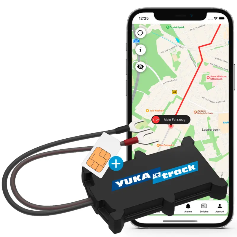 GPS Tracker YUKAtrack easyWire con SIM integrata e dati illimitati per l'Europa Di Tendenza