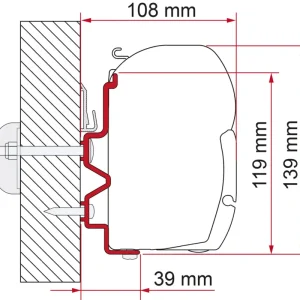 Staffa adattatore per tendalini Fiamma F45 per Rapido serie 9dF-9M-10 450 cm Prezzo Di Fabbrica