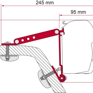 staffa adattatore per tendalini Fiamma Kit a parete F45 / F70 Compra Online