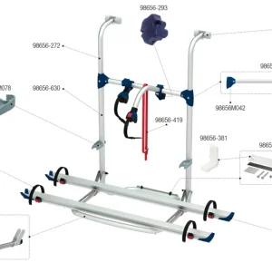Ultime Pezzi Kit di montaggio Fiamma per Carry Bike Pro Hymer RS Fiamma codice articolo 98656M332