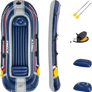 Gommone Bestway Hydro Force Treck X3 5 pezzi per 3 adulti e 1 bambino 307 x 126 x 39 cm set completo Scelto Dai Clienti