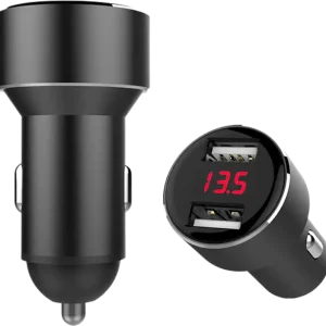 Ricaricatore per auto USB IWH con 2 porte USB e indicatore di carica 12/24 V Popolare