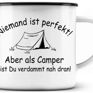 Solo Oggi Tazza smaltata Just Camper Niemand ist Perfekt