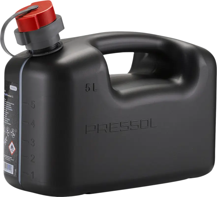 Popolare Tanica di carburante Pressol da 5 l con striscia visiva e scala graduata