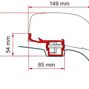 Adattatore per tendalini Fiamma VW T5 / T6 per tendalini F40van Economico