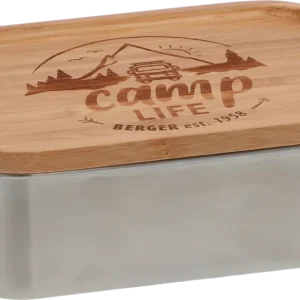 Portapranzo Camplife in acciaio inox con coperchio in bambù Prezzo Conveniente