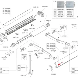 Adesivo Fiamma per tenda da sole F80L - Colore Nero profondo Numero di ricambio Fiamma 98673H277 Occasione