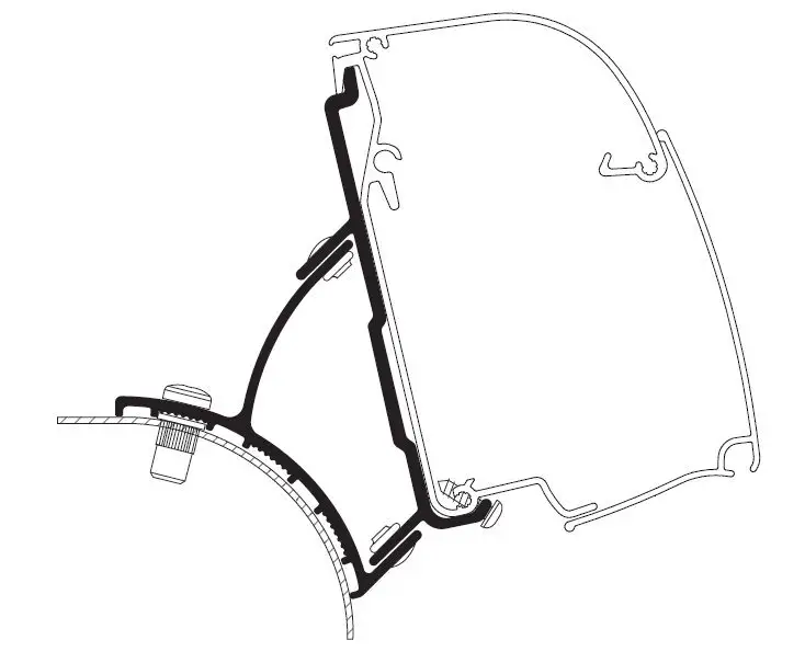 Adattatore per tendalini Thule T 4200 per minivan VW T5/T6 Prezzo Scontato