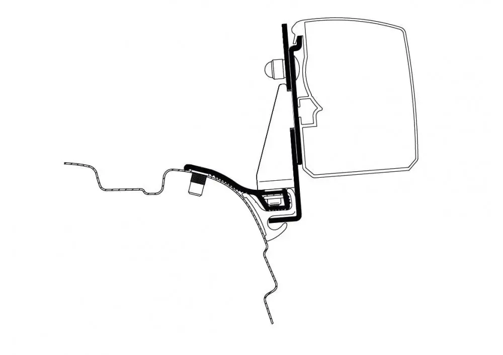 Adattatore per tendalini Thule T 3200 VW T5/T6 Minivan Multi Rail Consegna Rapida