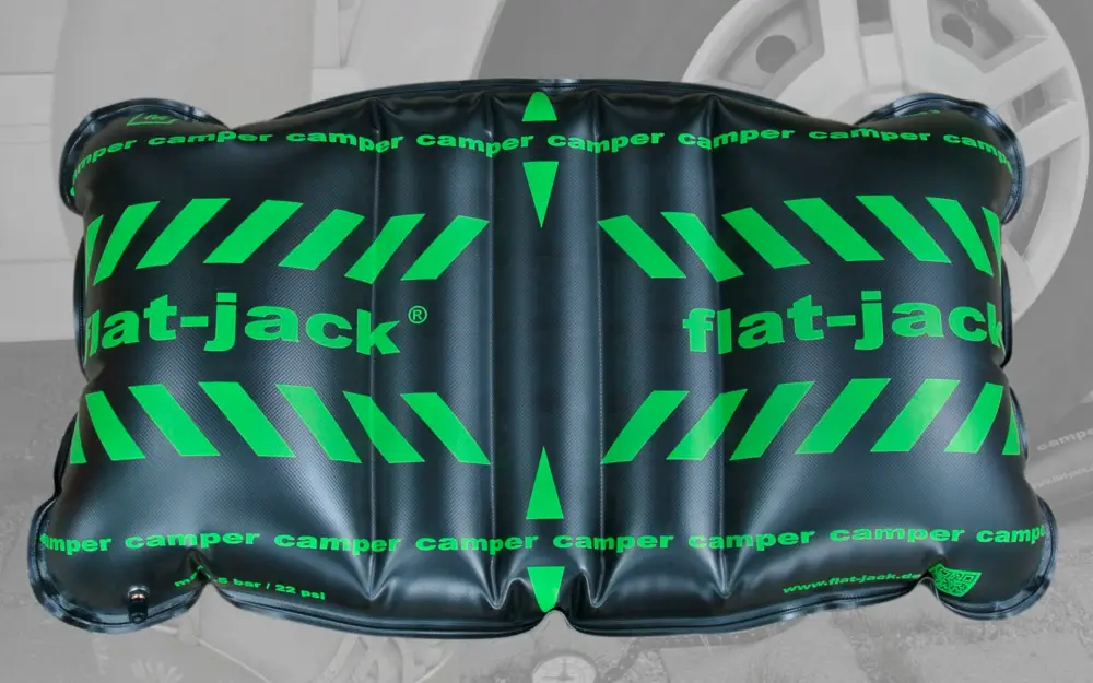 Cuscinetto d'aria per pneumatici Flat-Jack Camper per veicoli fino a 6 tonnellate e fino a 255 mm di larghezza del pneumatico Promozione