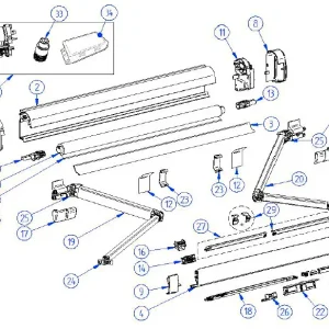 Affare Custodia Thule per tenda da sole Omnistor 5200 4,5 metri - colore bianco Numero di ricambio Thule 1500602998