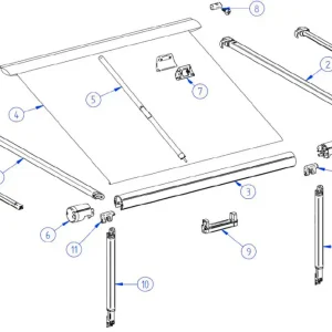 Affare Dispositivo di bloccaggio Thule braccio telescopico e piede di supporto per tenda da sole Omnistor 1200 4,25 metri - Ricambio Thule 1500602943