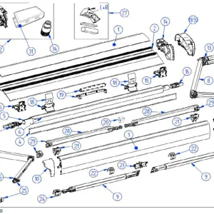 Acquista Ora Pannello frontale Thule per tenda Omnistor 6300 2,6 metri - colore antracite Codice ricambio Thule 1500603303