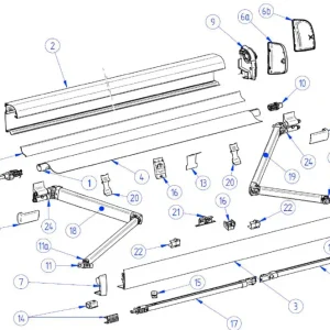 Subito Disponibile Rullo di supporto Thule per tenda 4200 / Tristor 2 / Omnistor 4900 3,0 metri - Ricambio Thule 1500602284