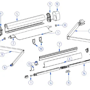 Tappi terminali Thule a destra e a sinistra per la tenda da sole Omnistor 5102 / VW 2,6 metri - colore antracite Codice ricambio Thule 1500602702 Più Venduto