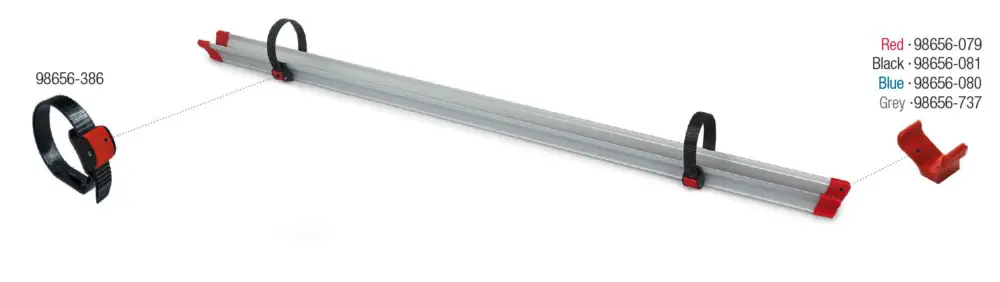 Compra Online Fiamma Rail Quick binario per ruote 128 cm - colore nero Fiamma ricambio 98656-098