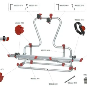 A Buon Prezzo Kit di montaggio Fiamma per Carry Bike Caravan XL A Pro 200 - Ricambio Fiamma 98656-197