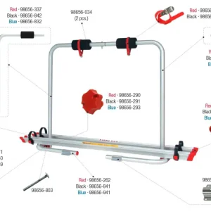 Struttura di trasporto Fiamma in alto a sinistra adatta per Carry Bike Caravan XL A - colore rosso Ricambio Fiamma numero 98656-339 Compra Oggi Stesso