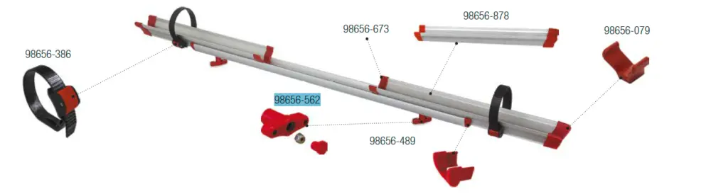 Vite di bloccaggio Fiamma M5 rossa adatta per Carry Bike 200 DB / Zaino 4x4 / Rail Quick C - Ricambio Fiamma numero 98656-562 Compra Oggi Stesso