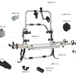 Vite di bloccaggio Fiamma M5 nero adatta per zaino Carry Bike - Ricambio Fiamma 98656-563 Nuova Collezione