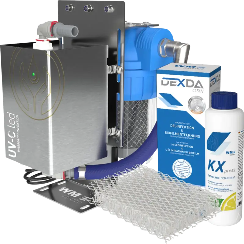 Set completo WM Aquatec per vasche fino a 100 litri composta da unità UV / filtro / conservazione dell'acqua Consegna Rapida