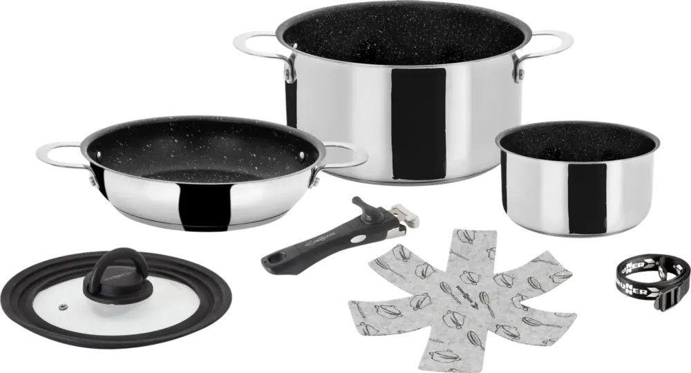 Set di pentole Brunner Academy NG 5 + 1 Set da 5 pezzi con 2 pentole e 1 padella Acquista Ora