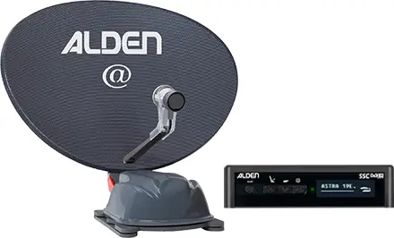 Impianto satellitare completamente automatico Alden AS2@ 80 HD Platinium completo di modulo di controllo HD S.S.C.e antenna LTE Vendita Finale
