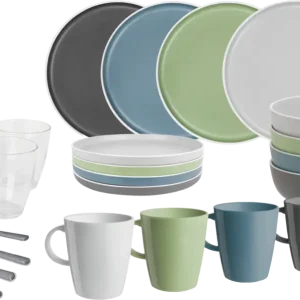 Offerta Speciale Set di stoviglie in melamina colorata Brunner All Inclusive Dolomit 36 pezzi 4 persone