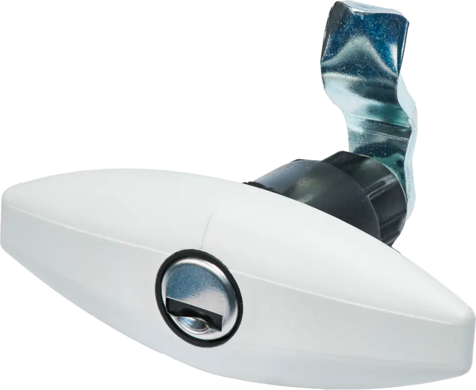 Offerta Speciale Serratura a compressione STS Ellipse con impugnatura grande – Cilindro STS/Zadi, tappo giallo, Fiat Bianco