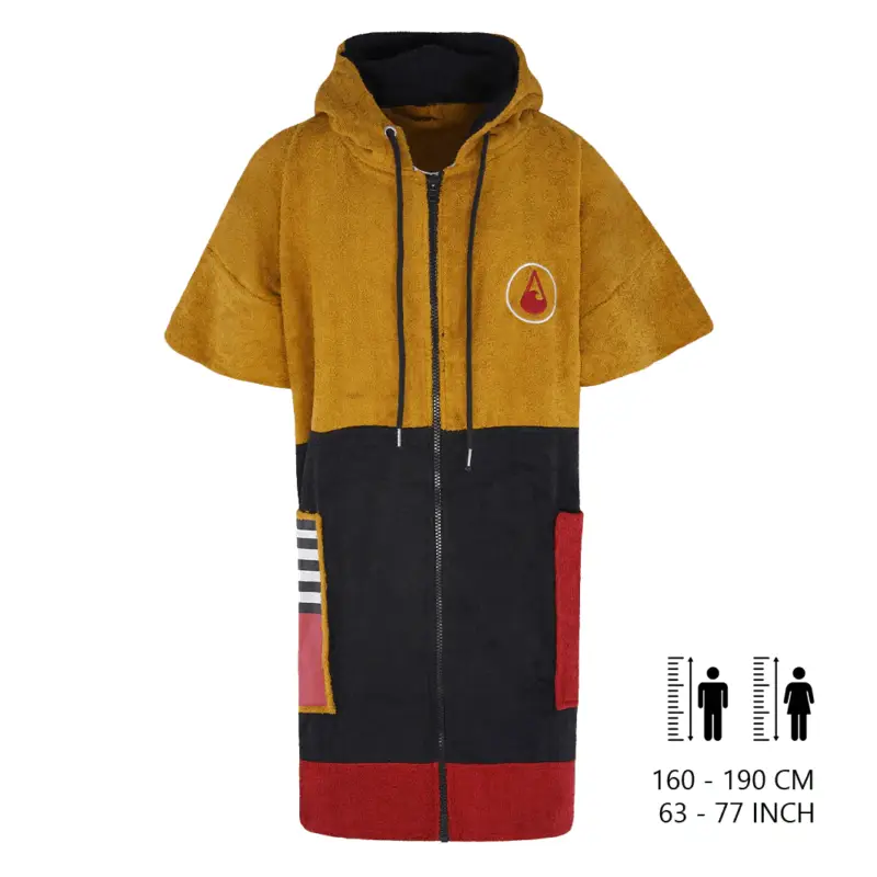Economico Wave Hawaii Poncho con zip Dusty M