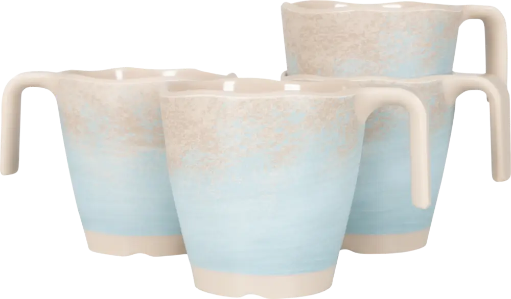 Set di tazze Gimex STO 4 pezzi beige Spedizione Espresso