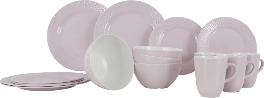 Nuovo Arrivo Set di stoviglie Gimex Royal Line 16 pezzi rosa pastello