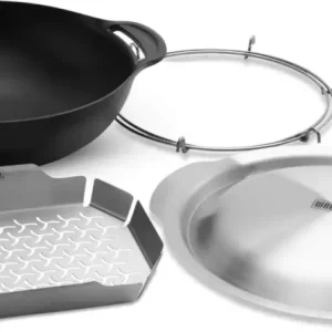 Wok con cestello di cottura a vapore Weber per sistema Crafted Gourmet BBQ System Pagamento Sicuro