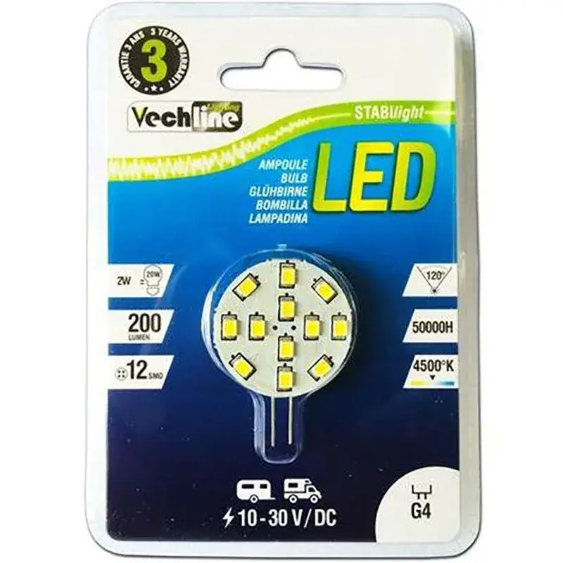 Spedizione Espresso Lampada 12V 24V G4 12 Led 260