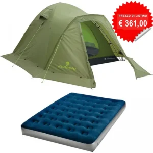A Buon Prezzo Set da campeggio Comfort Set (tenda Tenere 4 e materassino Double Flock)